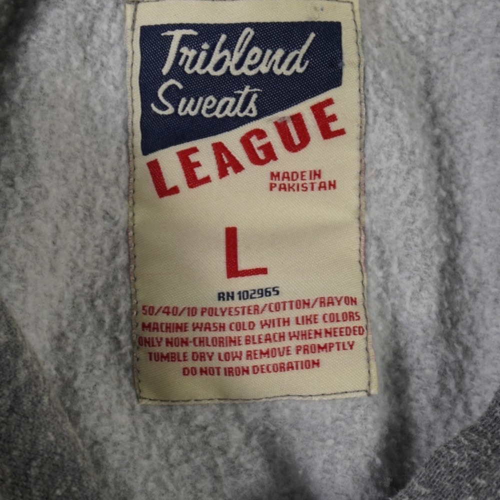 Alabama Crimson Tide Hoodie Mens Large Gray Triblend Sweats League NCAA Football - Picture 9 of 12